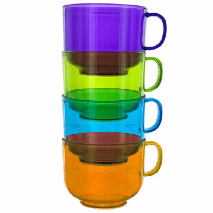 4 Soup Bowl Mug Pasta Ramen Noodles Stackable Cup 20 Oz Food Container BPA Free