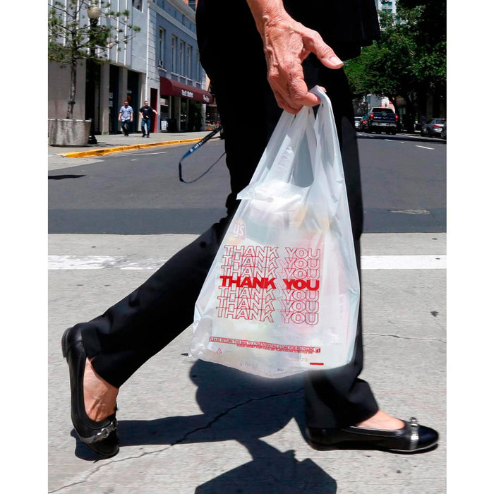 700 X Retail  Plastic Bags Thank You Grocery Bag Supermarket Shopping Recyclable