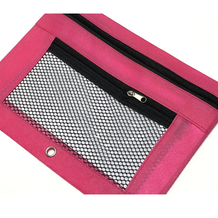 1 Pencil Zipper Pouch 3 Ring Binder Bag Pen Marker Storage Holder School Supply