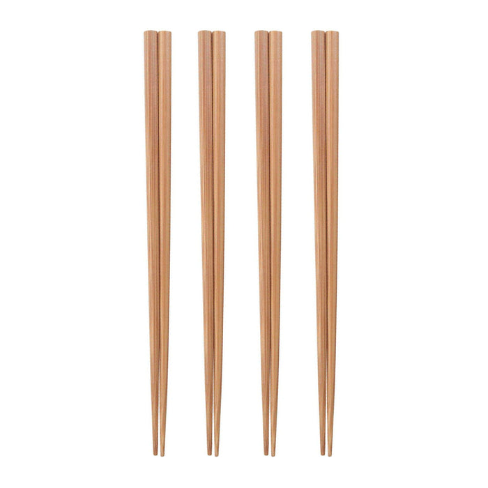 Bamboo Chopsticks 4 Pair Large 9.5" Wood Plain Set Japanese Chinese Food Eat
