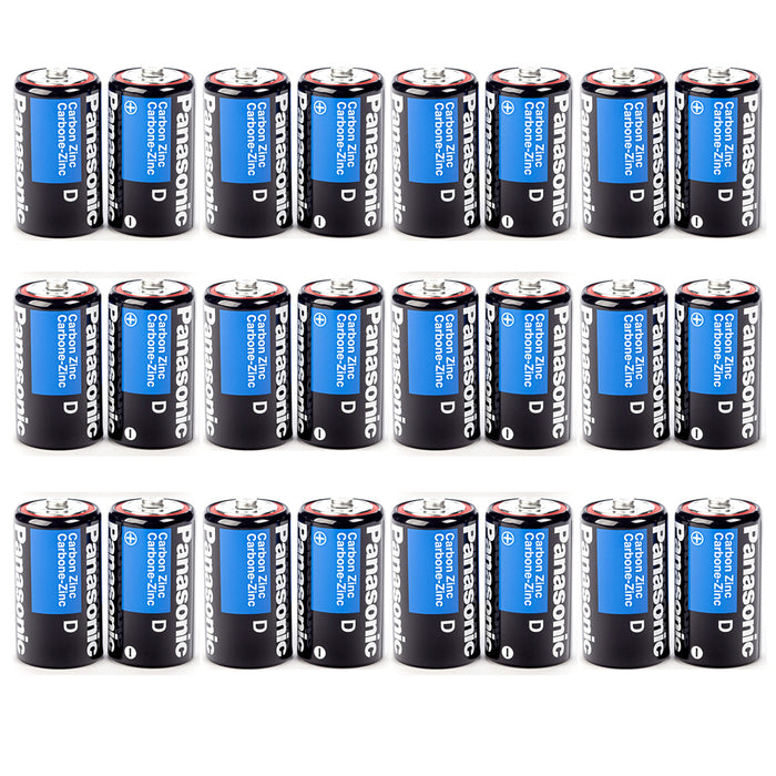 24 X Panasonic D Batteries Super Heavy Duty Carbon Zinc Battery 1.5V