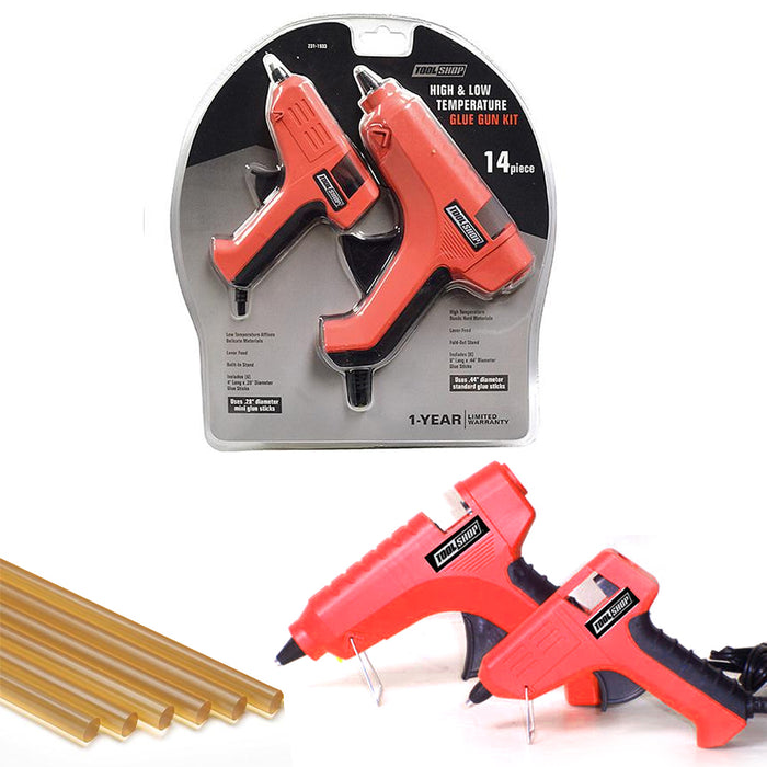14 Pc Kit Hot Melt Glue Gun Sticks Electric Heating DIY Applicator Arts Crafts