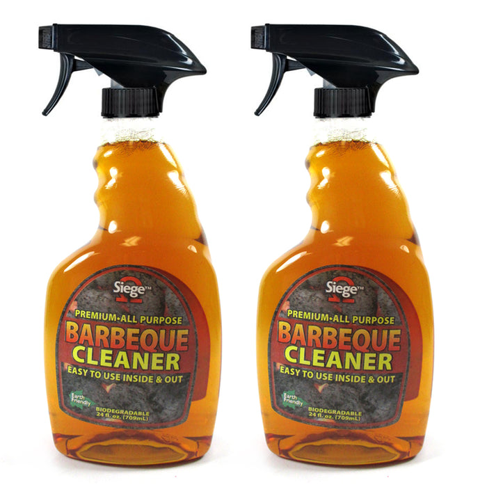 2 Pack BBQ Grill Grate Powerful Cleaner 24 oz Spray Bottle Non Toxic Degreaser