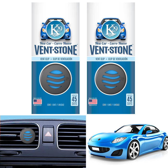 2PC Scent New Car Air Freshener Clip Vent Odor Eliminator Long Lasting Refresher