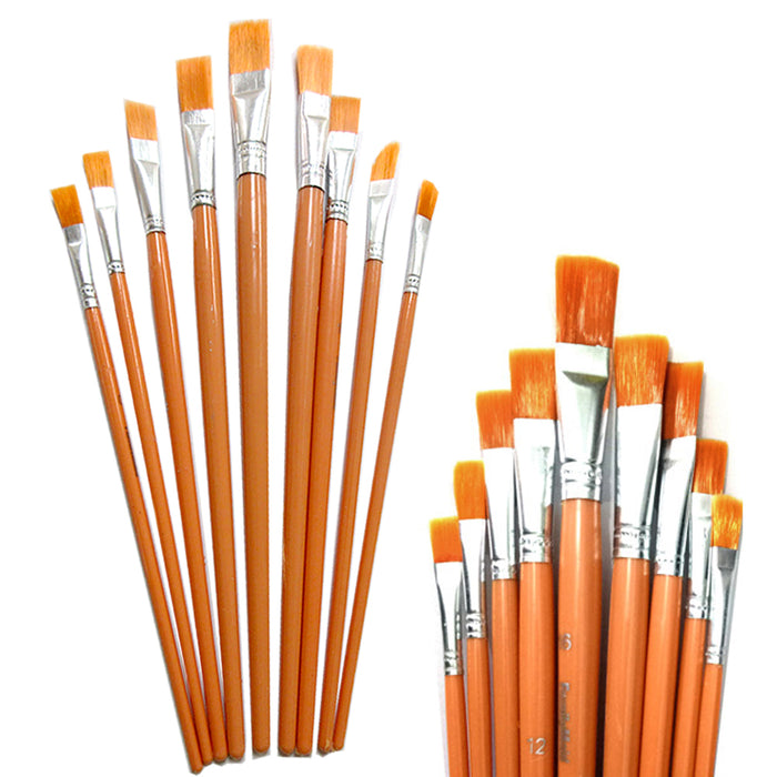 18 Pc Art Paint Brushes Set Nylon Brush Oil Watercolor Artist Painting Painter