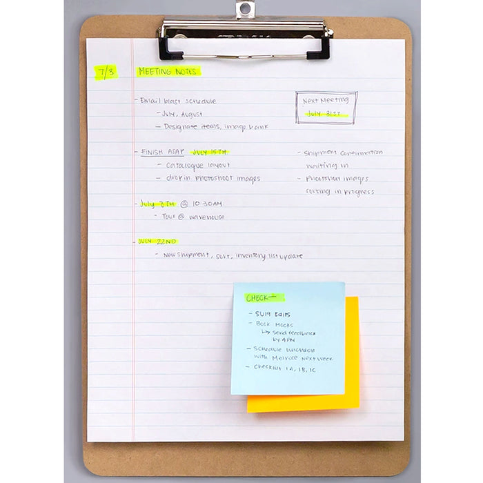 4 X Low Profile Standard Size Clipboard Clip Hardboard File Letter Heavy Duty