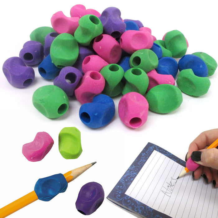10 Pc Training AID Pencil Grips Holder Rubber Kid's Therapy Special Need Writing