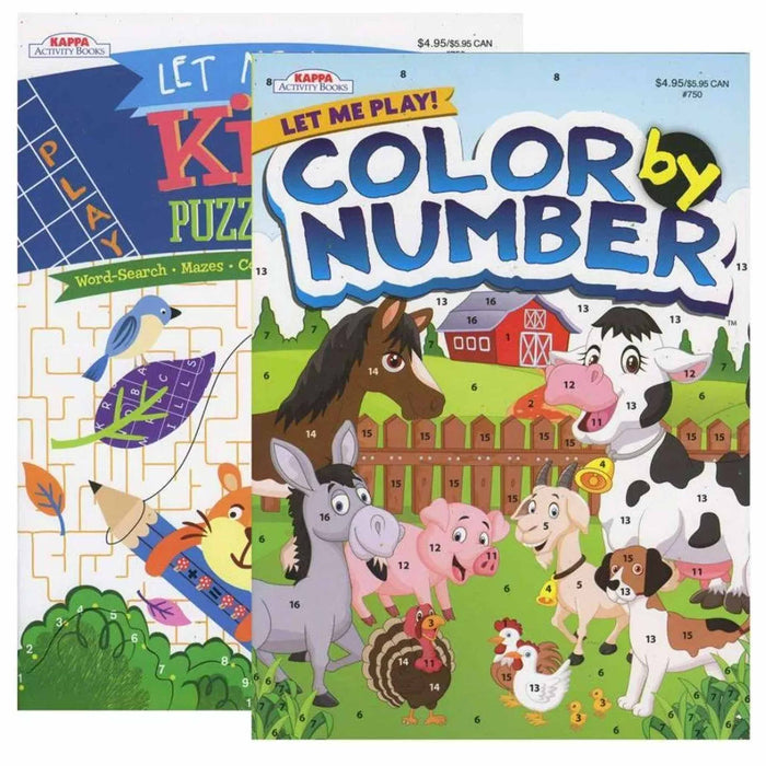 2 Packs Activity Coloring Books Colors Numbers Great Learning Gift Kids Children