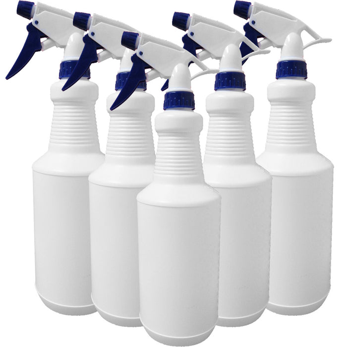 5 Pack 32 Oz Heavy Duty HDPE Spray Bottles w/ Adjustable Trigger Sprayer Nozzle