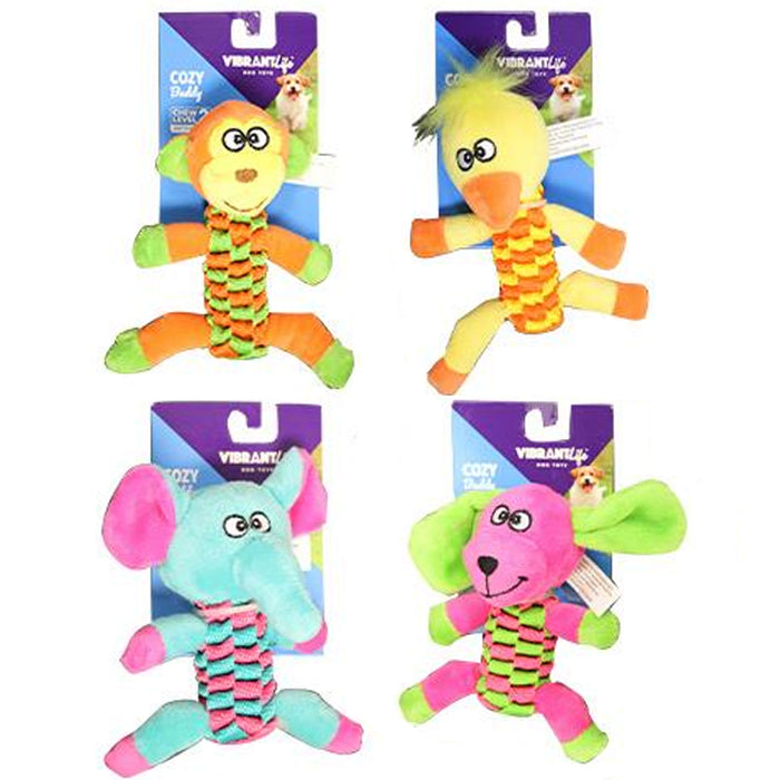 1 Pc Dog Chew Toy Squeaky Plush Puppy Pet Stuffed Animal Teething Rope Fun Play