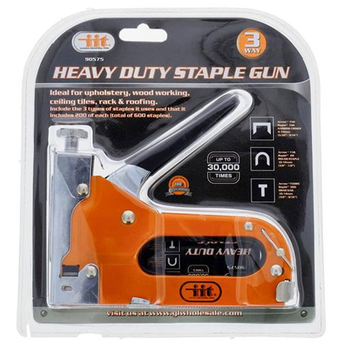Stalwart Heavy-Duty Staple Gun Kit - 3-Way Stapler - Fabrics, Wood