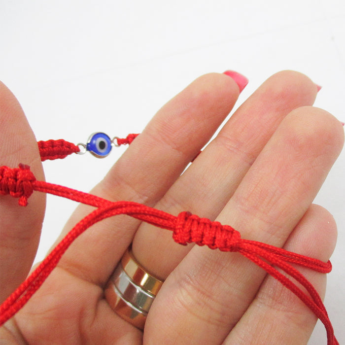 Evil Eye Red String Kabbalah Bracelet Nazar Mati Bead Good Luck Charm Protection