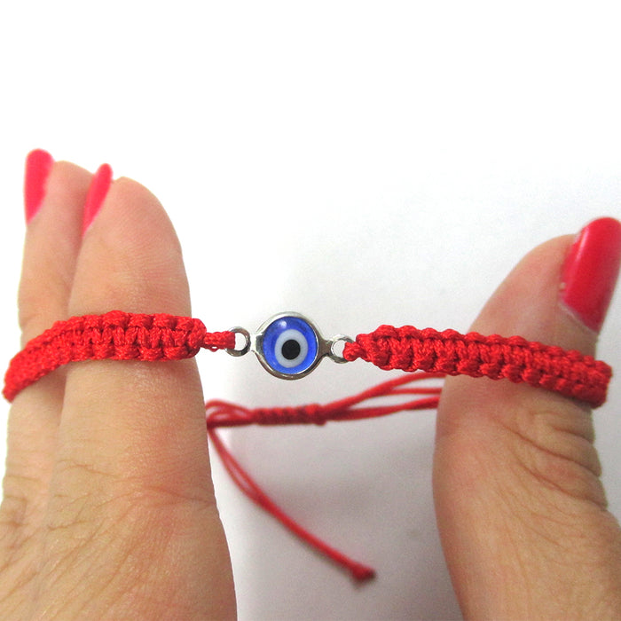 5 Pcs Evil Eye Red Kabbalah Bracelet Nazar Bead Adjustable Luck Charm Protection