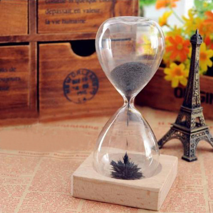 Magnetic Sand Timer Hourglass Desktop Toy Fun Office Gift Magentic Clock Decor !