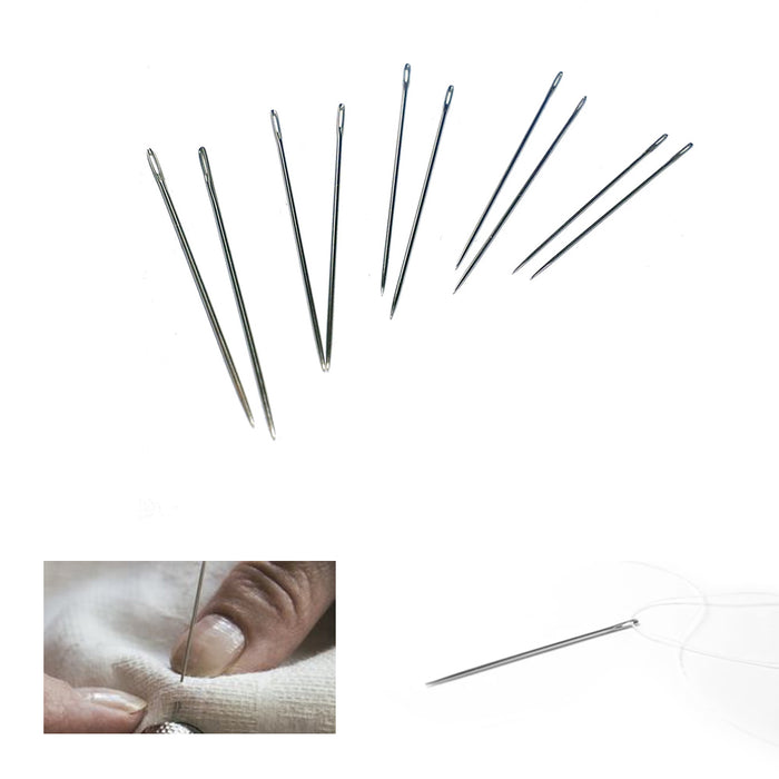 54pc Assorted Self Threading Hand Sewing Needle Set Thread Embroidery Craft Tool