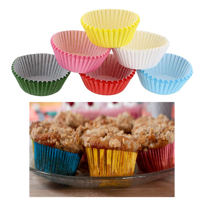 200 Pc Colorful Paper Baking Cups Cupcake Liners Muffin Cake Mold Assorted