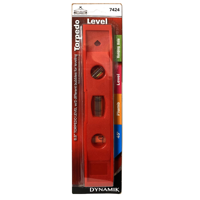 1 Pc Magnetic Torpedo Level Lightweight Carpenter 3 Vials Vertical Horizontal