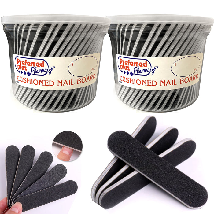 120 Ct Professional High Quality Nail Files Emery Board 4.5" Double Sided Bulk