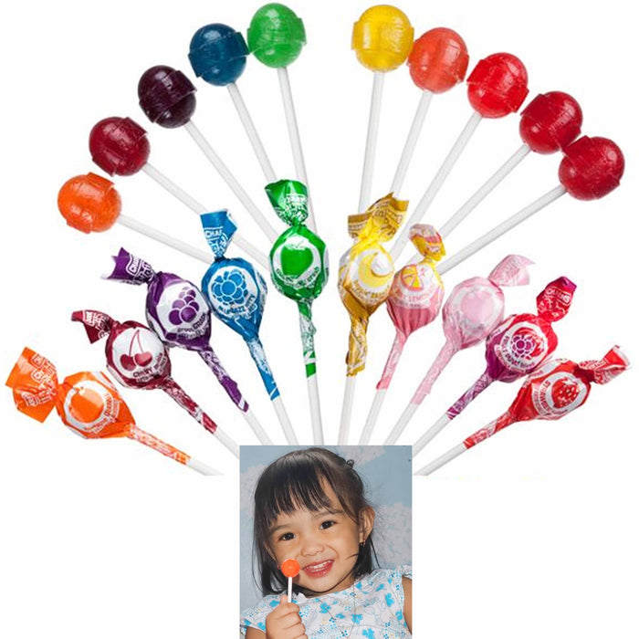 4 Bags Charms Mini Pops Fruit Flavor Lollipops Colorful Sucker Party Candy 88 Pc