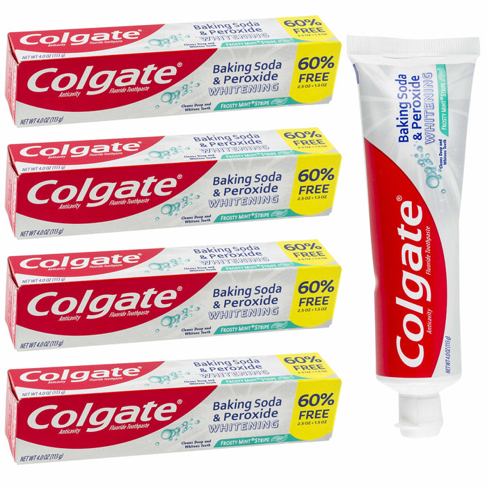 4 Colgate Toothpaste Teeth Whitening Baking Soda Peroxide Cavity Protection 4 Oz