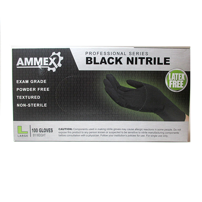 200 Nitrile Disposable Gloves Powder Free Non Latex Food Grade Clean Large Black
