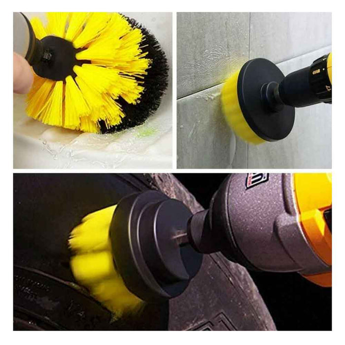 4pc Set Cleaning Drill Brush Kit Carpet Tile Power Scrubber Cleaner Attachment