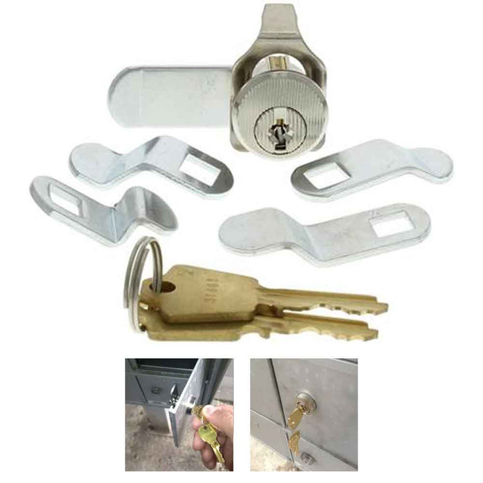 Universal Mailbox Mail Box Lock 5 Cam Keyed Locks Cabinets Drawer Locking Tool