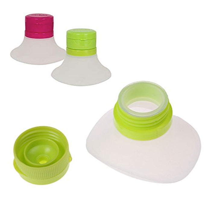 2 Pc Travel Condiment Container Salad Dressing Silicone Leak Proof Bot —  AllTopBargains