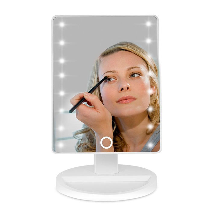 Cosmetic Vanity Mirror 16 LED Bright Lighted Touch Screen Beauty Makeup Stand