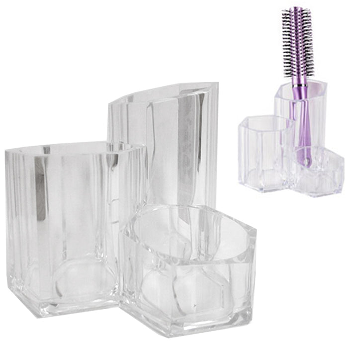 2 Clear Cosmetic Organizer Case Storage Jewelry Makeup Holder Box Vanity Make Up