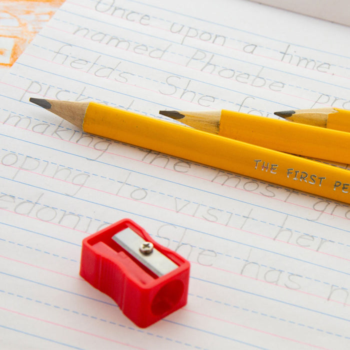 4 Pc First Jumbo Yellow Pencil Premium Wooden School Supplies Arts Crafts Bazic