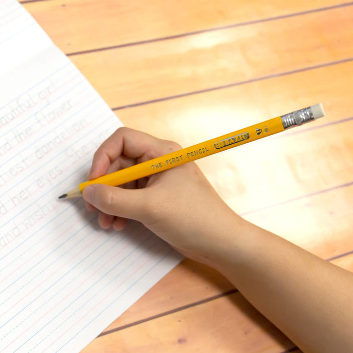 4 Pc First Jumbo Yellow Pencil Premium Wooden School Supplies Arts Crafts Bazic