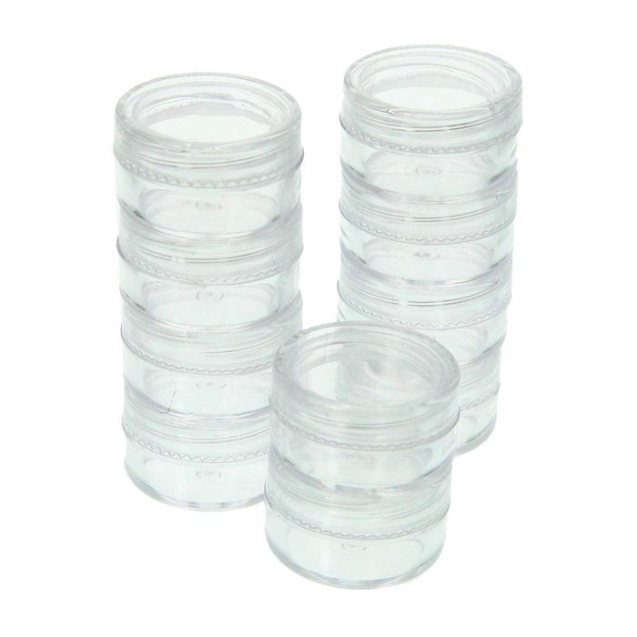 10 Clear Empty Containers Jars Cosmetic Pot Small Travel Sample Cream Makeup Jar