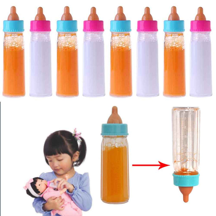 8 Pc Baby Dolls Feeding Bottle Magic Set Disappearing Milk Pretend Play Toy