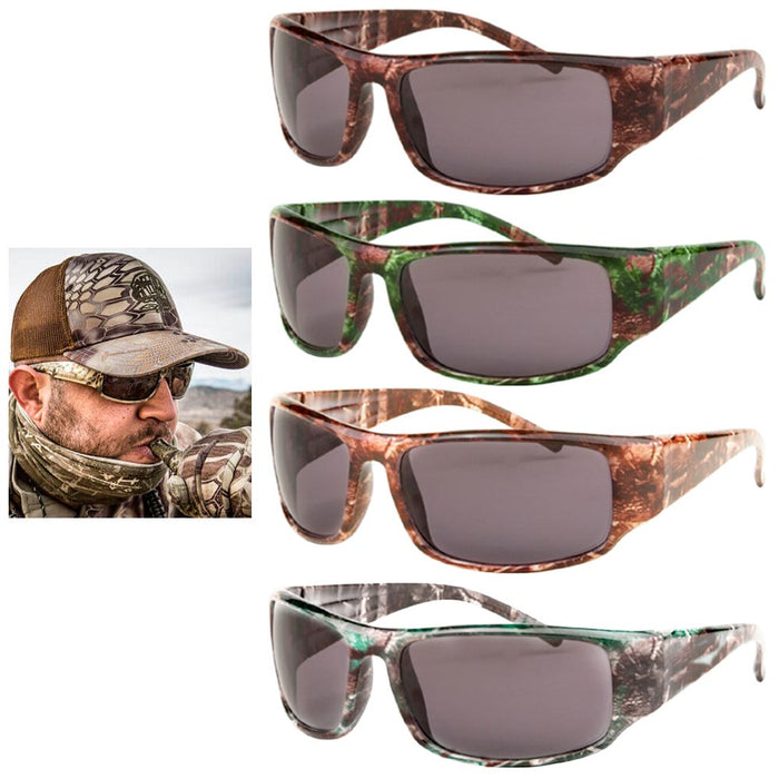 E Focus 1 Pair Safety Camouflage Sunglasses Sport Fishing Driving Cycling Glasses Eyewear, adult Unisex, Size: One size, Brown