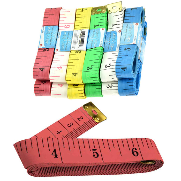 60-Inch Inch/Metric Soft Plastic Tape Measure Sewing Tailor Cloth Ruler