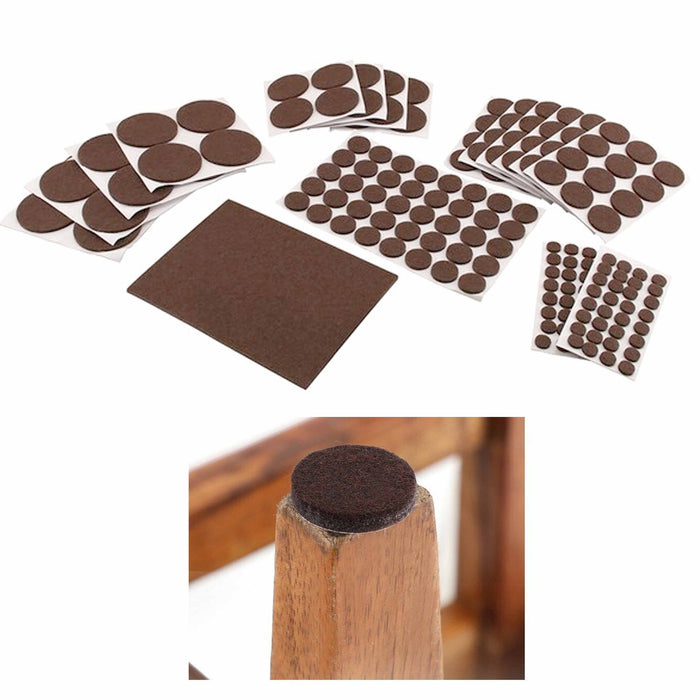 184 Brown Adhesive Backed Felt Pads Dots Button Furniture Slide Floor Protection