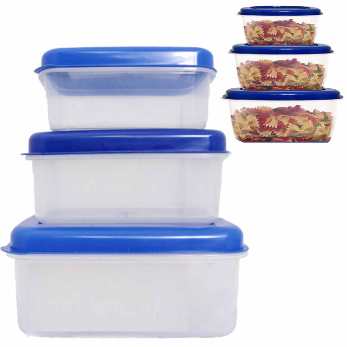6 Pk Meal Prep Containers Lunch Box With Lids BPA Free Food Storage Rectangle