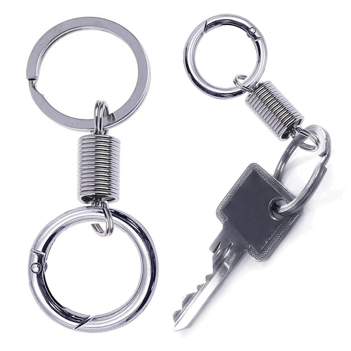 SEWACC 20pcs Carabiner Binder Rings Key Ring Key Clips for Purse Keychain  Clips for Crafts Spring Snap Clip Hook Key Chain Rings O Ring Keychain
