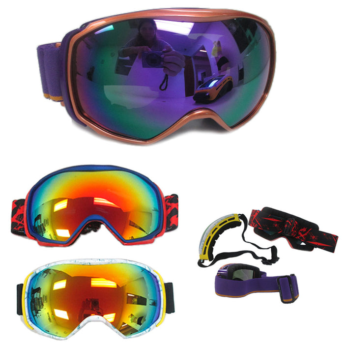 Adult Snowboard Ski Goggles Anti Fog Double Color Lens Eye Protection Glasses