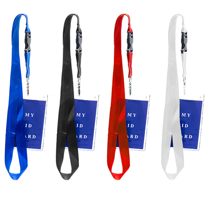 8 Pc Neck Strap Lanyard ID Name Badge Card Holder Vertical License Clear Case
