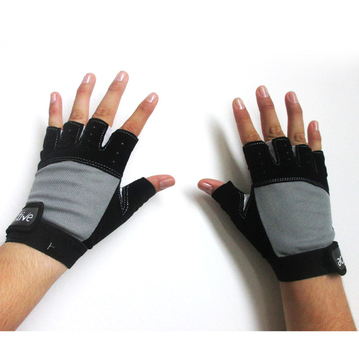 Cycling Gloves Padded Half Finger Bicycle MTB Bike Sports Strap Size M-L Black