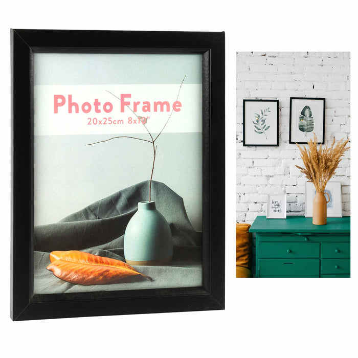 6 Black Wood Picture Frames Poster Wall Decor Photo Display Pic Collage 8"X10"