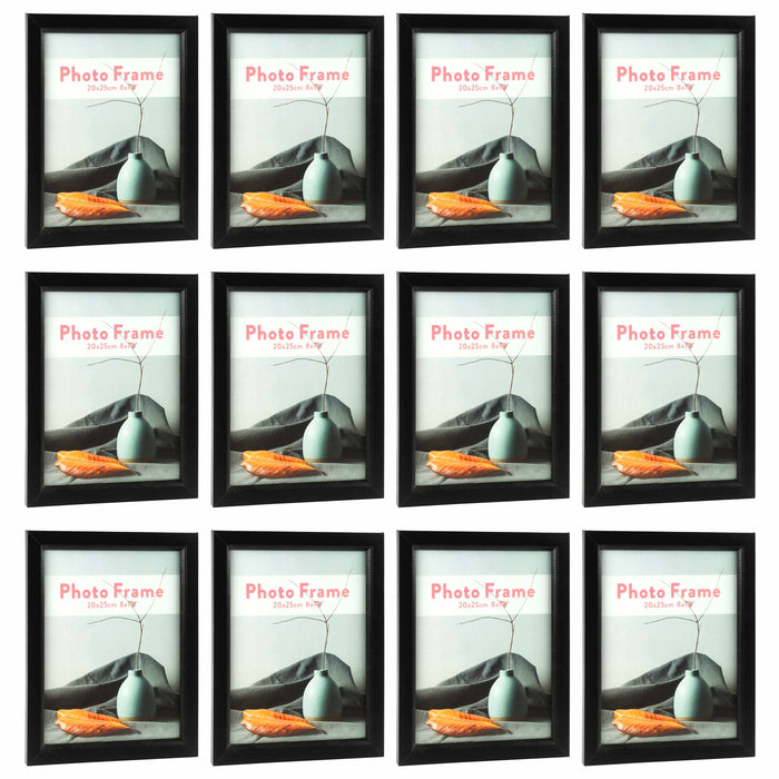 12 Pc Poster Picture Frames Photo Image Decor Collage Black Wood Display 8"X10"