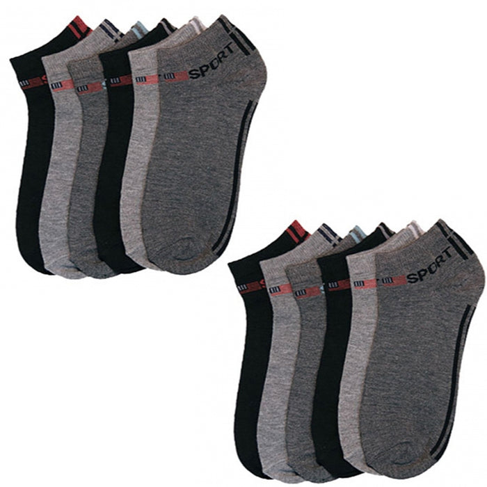 12 Pairs Mens Socks Wholesale Size 9-11 Casual Sport Ankle Cut Assorted Unisex