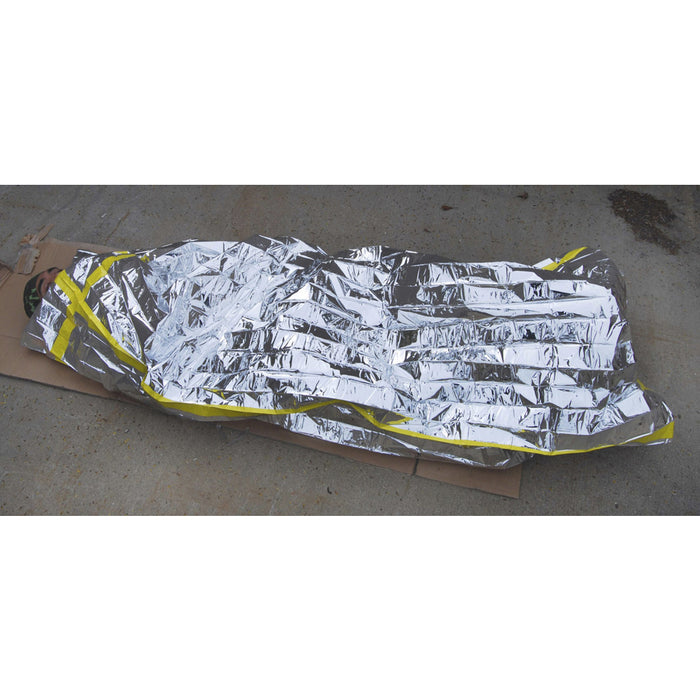 2PC Outdoor Emergency Blanket Sleeping Bag 84" x 46" Survival Reflective Camping