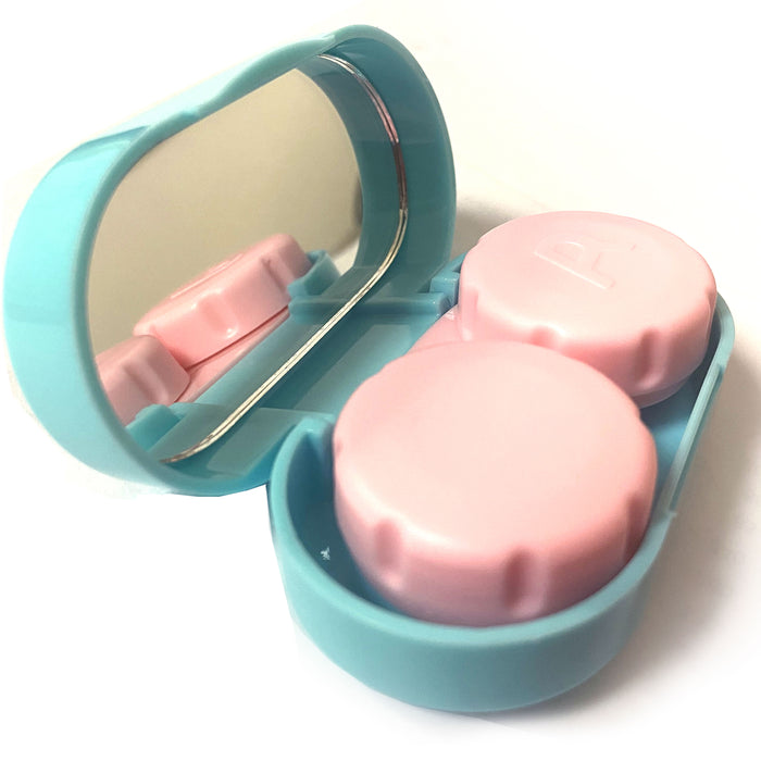 1 Pk Contact Lenses Lens Case Mirror Travel Kit Storage Box Carrying Container