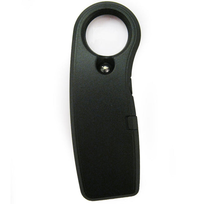 2Pc 10X Pocket Lighted Magnifier Bright LED Light Magnifying Loupe Reading Lens