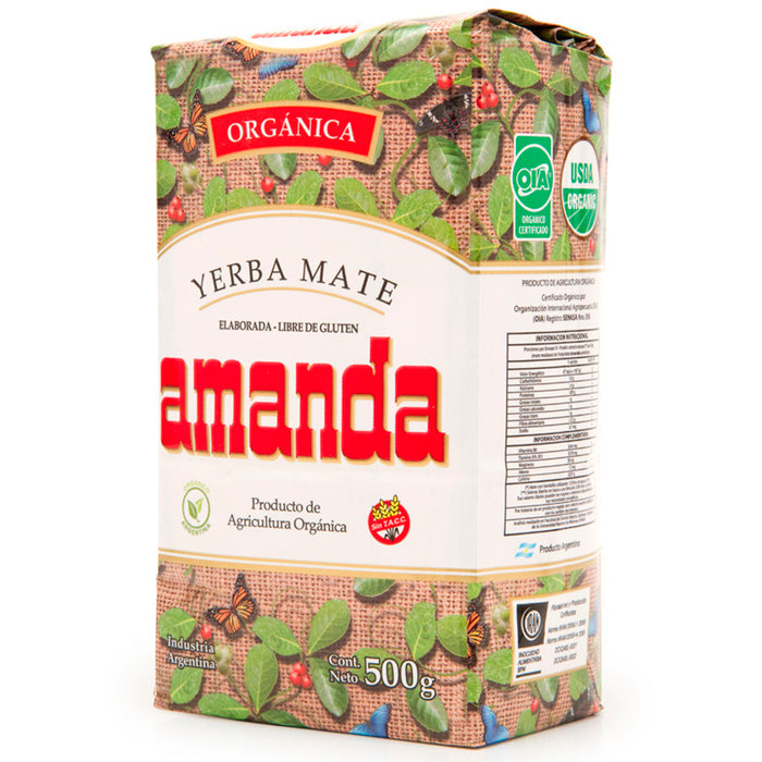 4 Pack Yerba Mate Amanda Organica 2 KG Argentina Tea Loose Herbal Bag 4.64 lb