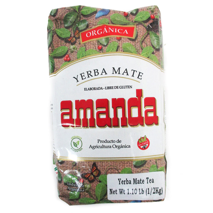 4 Pack Yerba Mate Amanda Organica 2 KG Argentina Tea Loose Herbal Bag 4.64 lb